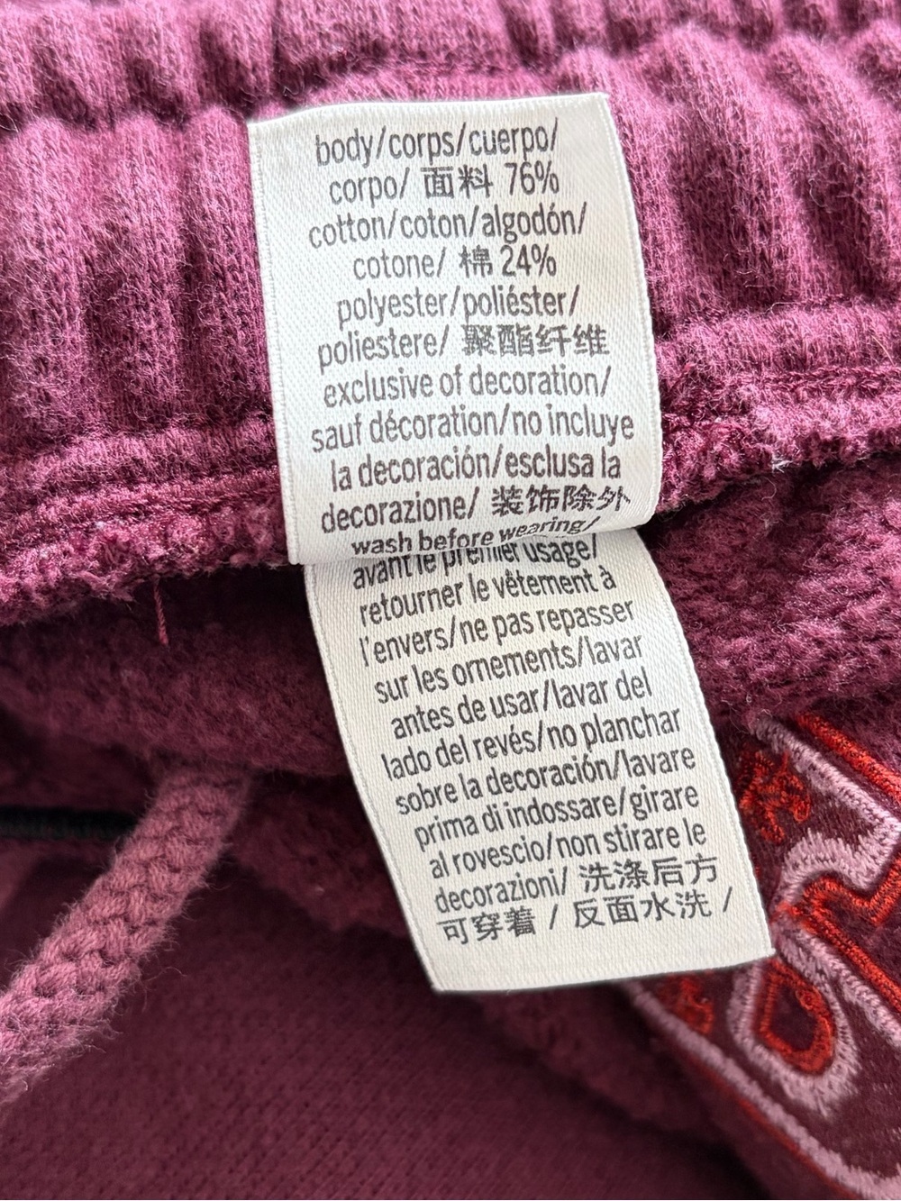 Victorias Secret Hoodie Sweatpants Sweatsuit Set Fleece Jogger Pink Red Size Xs - Picture 15 of 16
